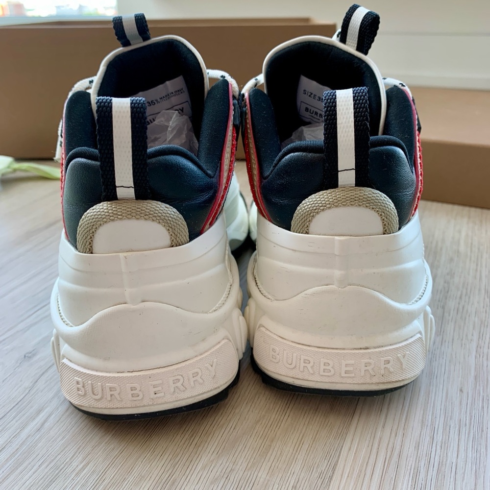 Burberry White Icon Stripe Arthur Sneakers - Picture 7 of 11
